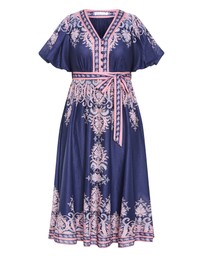 City Chic - Plus size Higher Love Maxi Dress - navy