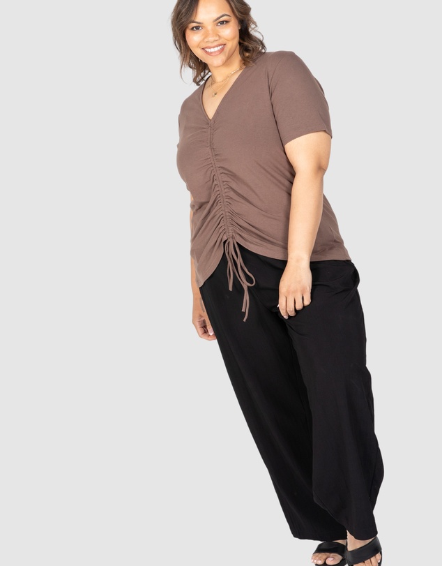 Love Your Wardrobe - Maya Ruched Front Tee