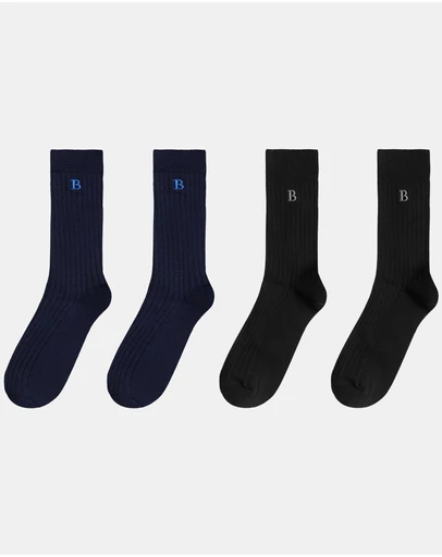 Buckle - Australian Merino Wool Rib Crew Socks 4-Pack
