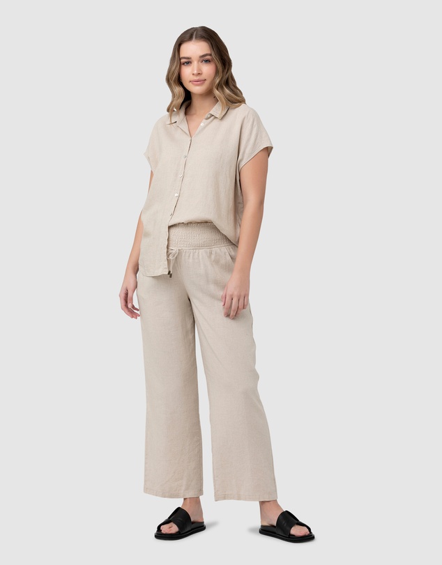 Ripe Maternity - Indi Wide Leg Linen Pant