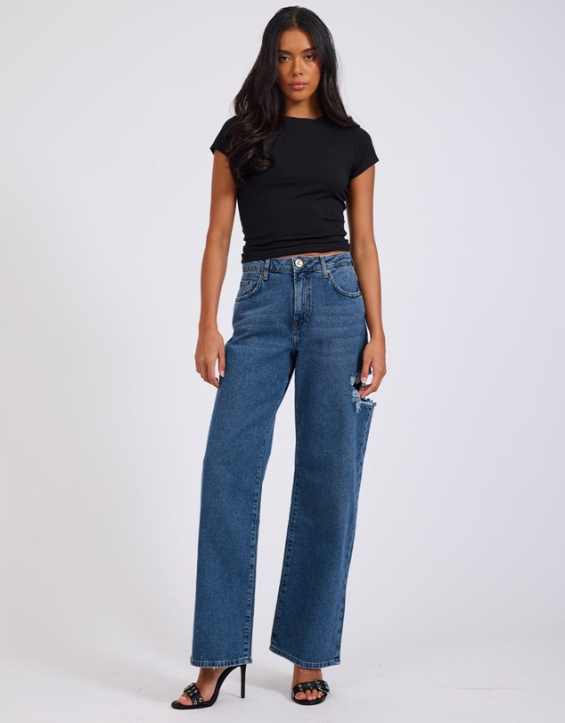 ONE TEASPOON - Rosewood Jackson Mid Waist Wide Leg Jeans