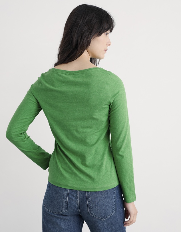 Seasalt - Seasalt Cornwall Green Easel Long Sleeve Top
