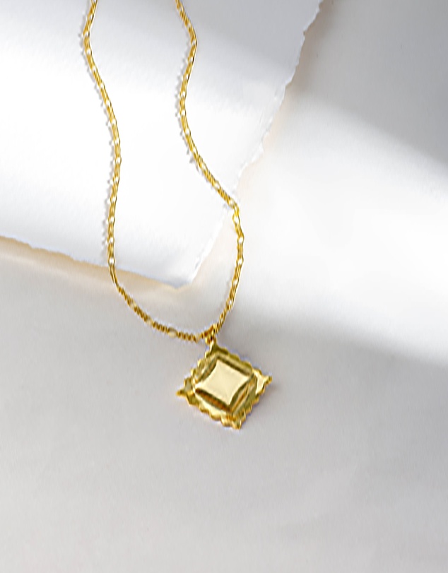 Wanderlust + Co - Ravioli Gold Necklace