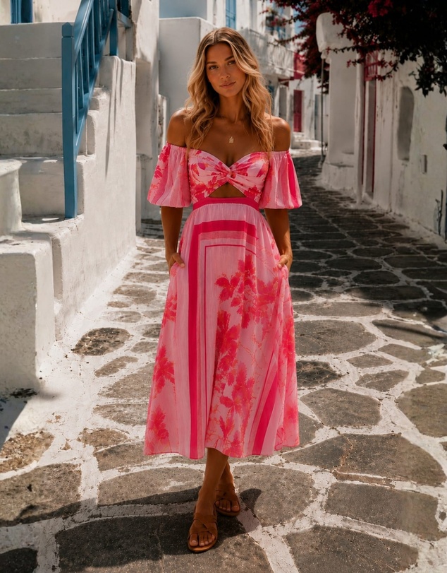 Esther & Co - Bella Dress - Pink Floral