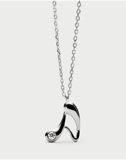 PDPAOLA - Initial 2026 A Silver Pendant Necklace