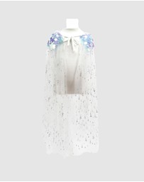 Pink Poppy - Christmas Holiday Shimmering Angel Party Cape