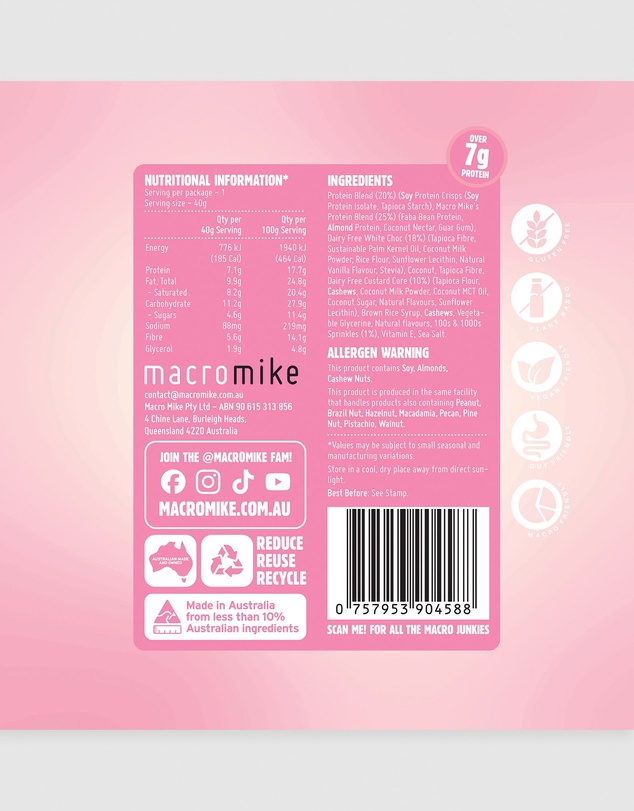 Macro Mike - Birthday Cake Protein Indulgence Ball - 12x40g
