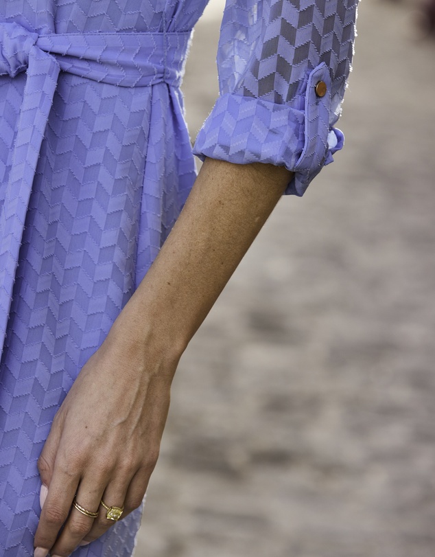 Sosandar - Textured Belted Shirt Dress
