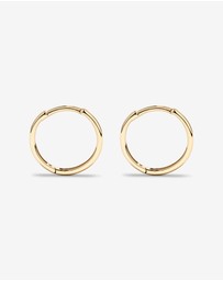 Michael Hill - 13.5mm Large Polished Huggie Earrings in 10kt Yellow Gold