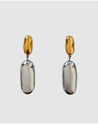 Izoa - Aethera Stud Earrings Mix Metal