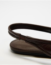 Atmos&Here - Marlowe Leather Sling Back Ballet Flats