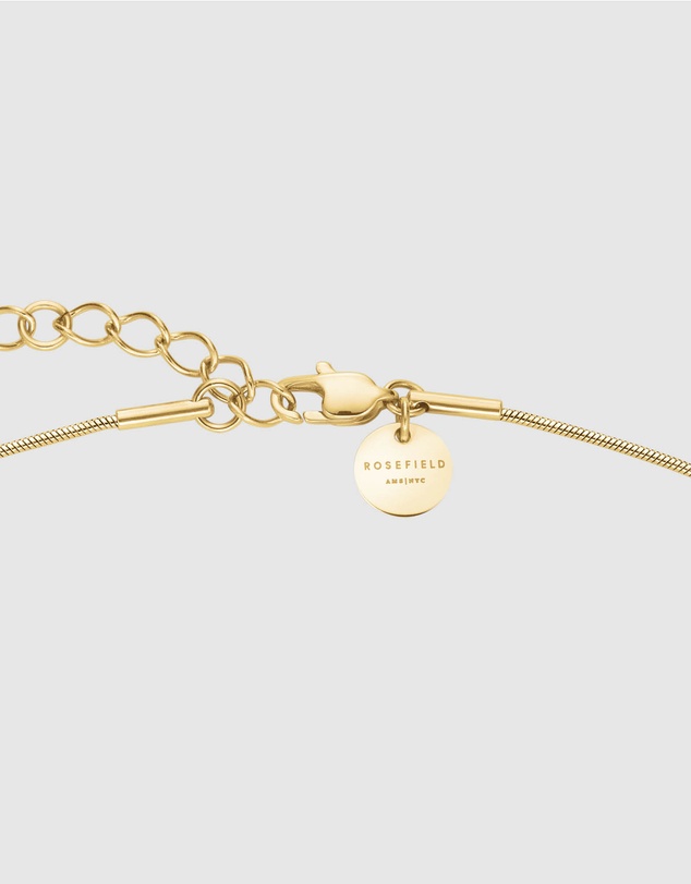 Rosefield - Pavé Striped Gold-Tone Necklace