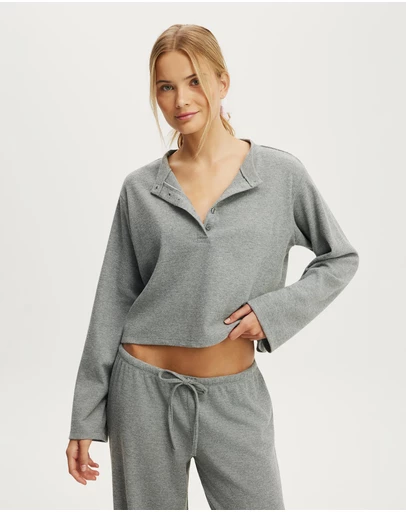 Cotton On Body - Super Soft Waffle Henley Top