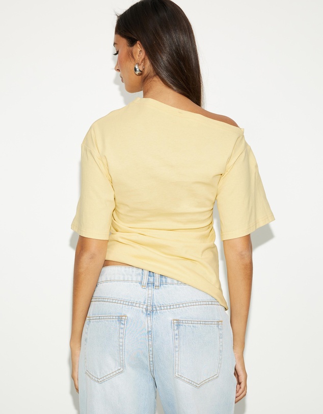 Dazie - Hazel Ruched Jersey Short Sleeve Top