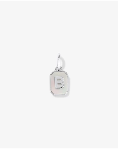Michael Hill - Letter B Mother of Pearl Initial Pendant in Sterling Silver