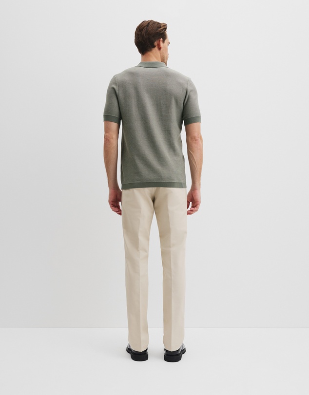 Country Road - Cotton Blend Silk Textured Knit Polo
