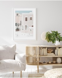 Olive et Oriel - Oia House Santorini Art Print