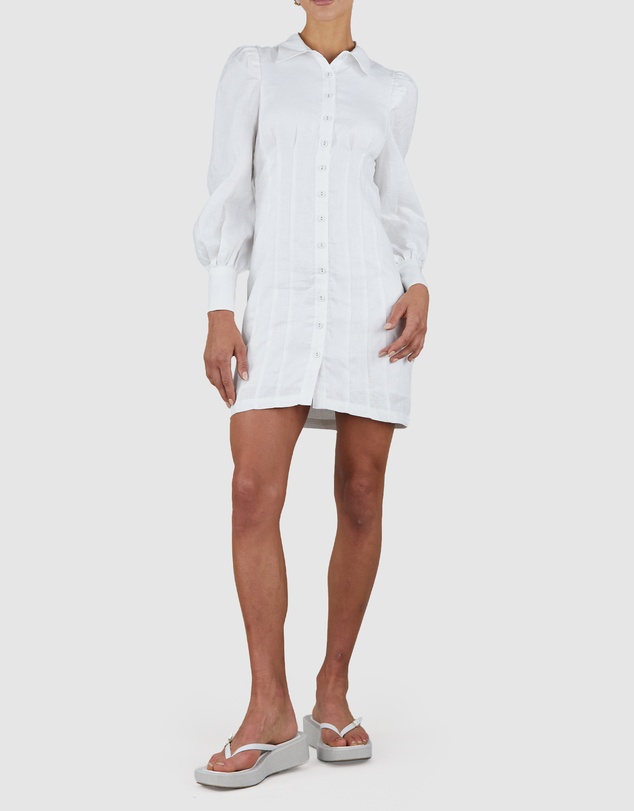 Amelius - Emmie Linen Mini Shirt Dress
