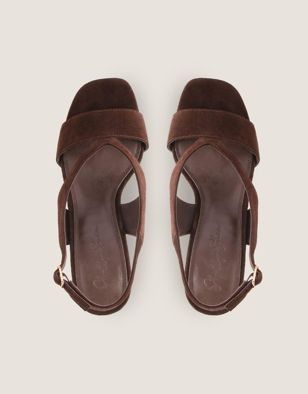 Shelly Shen - Bronte High Sandals Brown Suede