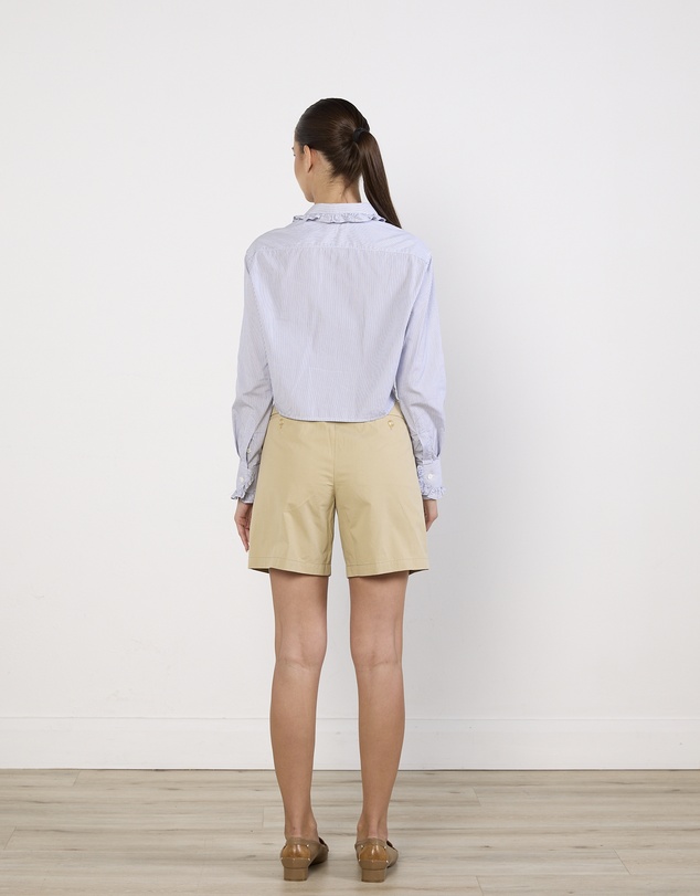 Cirkular - Pre-Loved - Celine Striped Crop Shirt