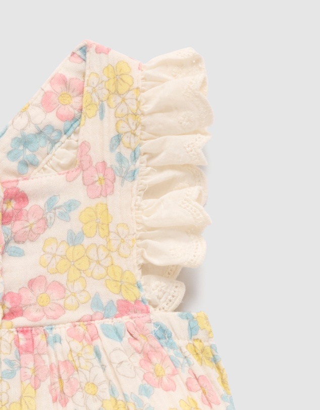 Purebaby - Floral Romper-Kids-Babies