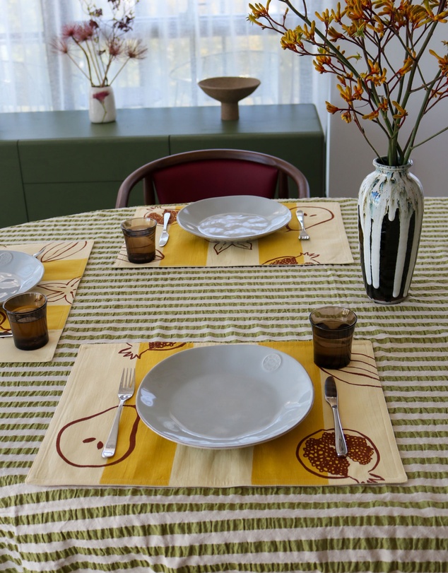 Mosey Me - Seersucker Stripe Tablecloth