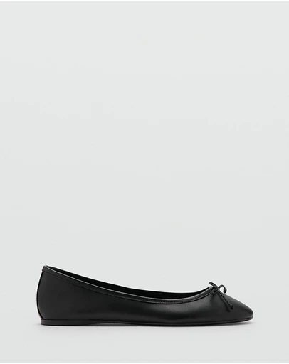 M.N.G - Leather Ballet Flats