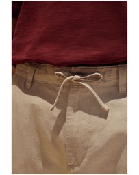NEXT - Linen Cotton Elasticated Drawstring Trousers Regular Fit