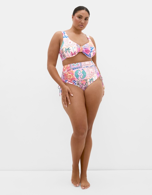 City Chic - Positano Print Underwire Bikini Top