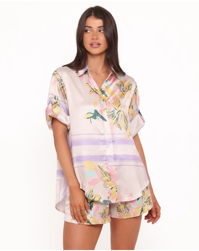 Petal & Pup - Lara Shirt - Lavender Print