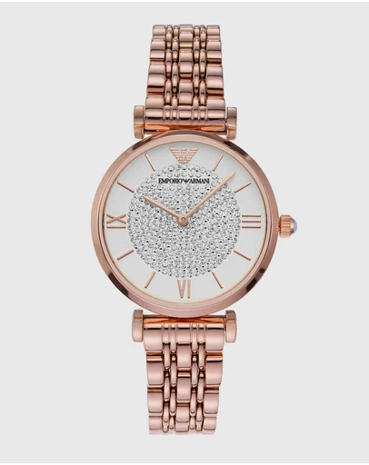 Emporio Armani - Rose Gold Tone Analogue Watch