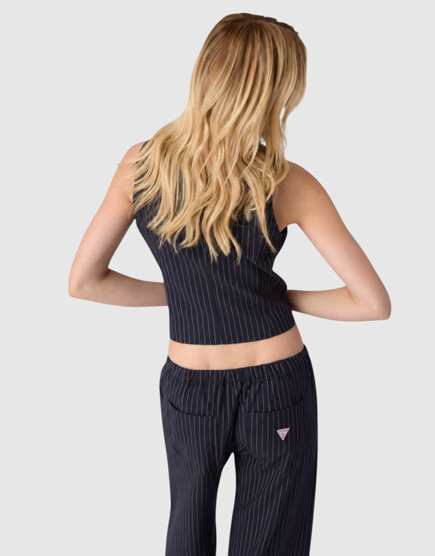 GUESS Jeans - GUESS JEANS Fitted Pinstripe Vest
