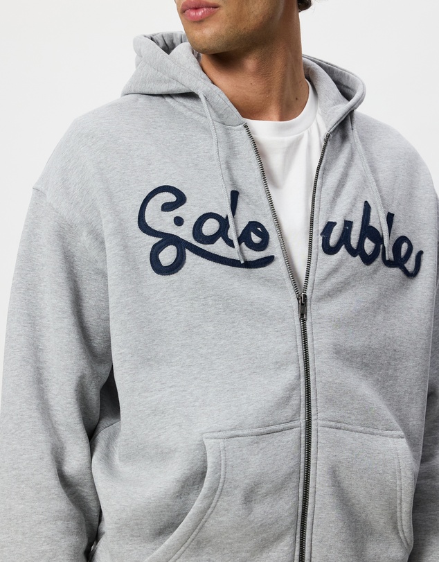 S Double - Cursive Zip Hoodie