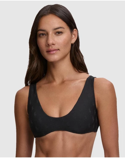 Polo Ralph Lauren - Logo Jacquard Deep Scoop Bikini Top