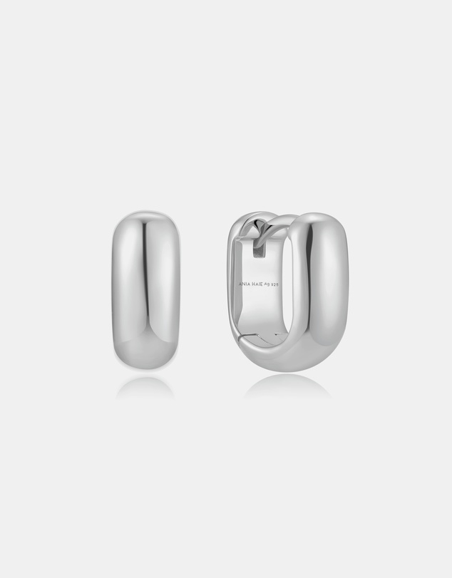 Ania Haie - Ania Haie Silver Mini U-shaped Huggie Hoop Earrings
