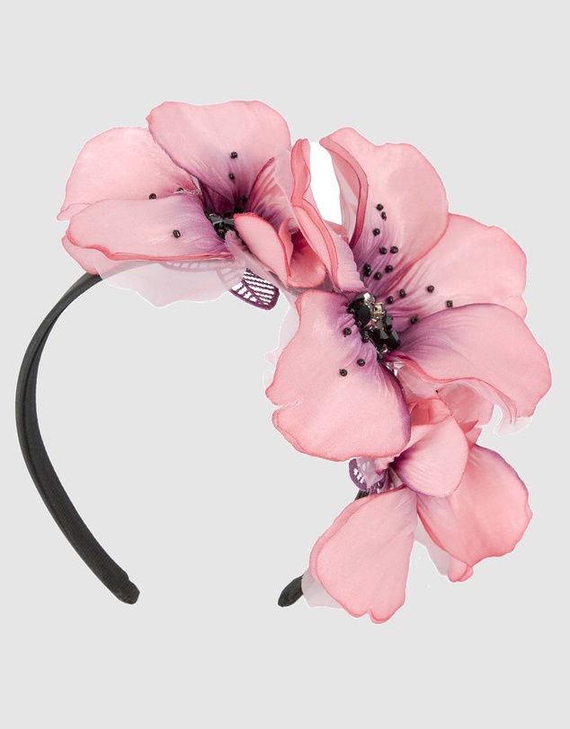 Max Alexander - Large Pink Flower Headband Fascinator