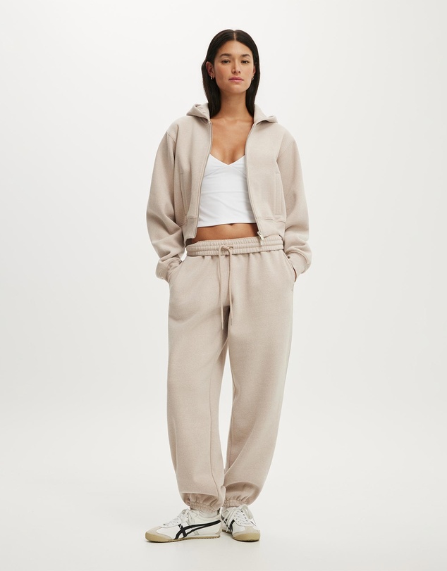 Cotton On Body Active - Plush Relaxed Zip Through Hoodie