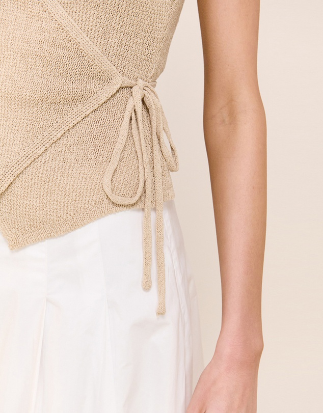 Staple the Label - Marnie Knit Wrap Top
