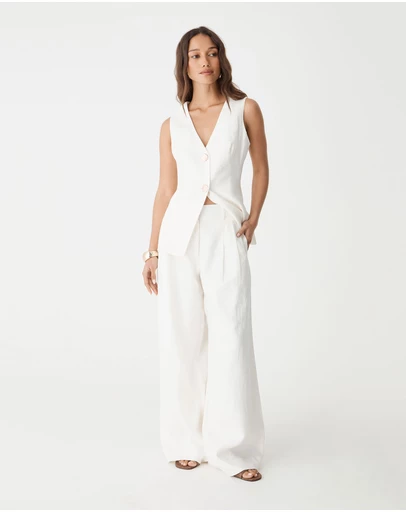 Forcast - Ami Wide Leg Linen Pants