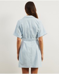 Atmos&Here - Britt Linen Blend Belted Mini Dress