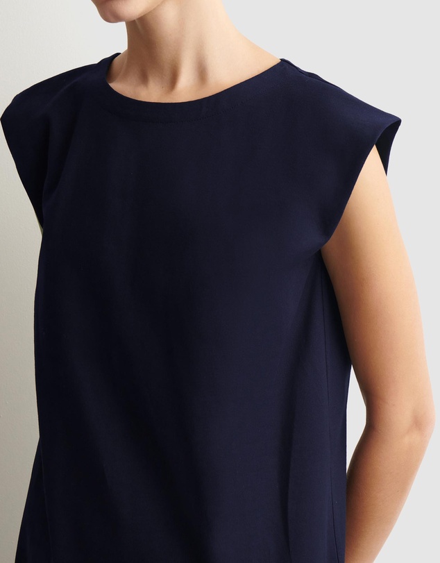 COS - Folded-Shoulder Cotton-Jersey Midi Dress