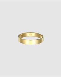 Kuzzoi - ICONIC EXCLUSIVE - Ring Men band Basic Elegant in 375 yellow gold