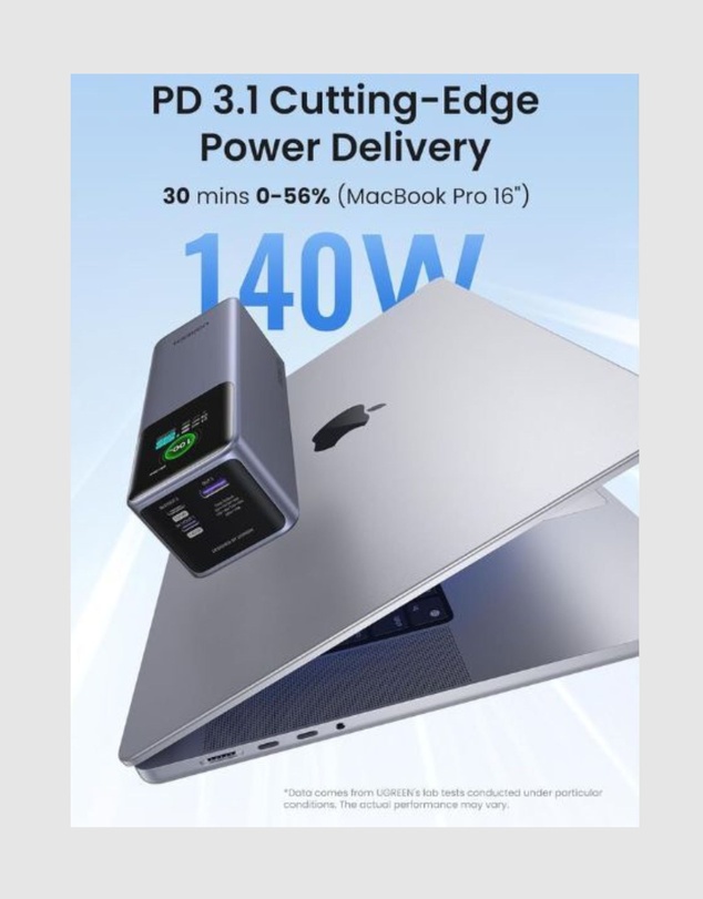 Ugreen - UGREEN Nexode Power Bank 25000mAh 200W with Smart Digital Display