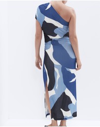 UNISON - Ruched One Shoulder Dress