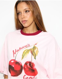 Dazie - Nature's Candy Oversized Graphic Tee
