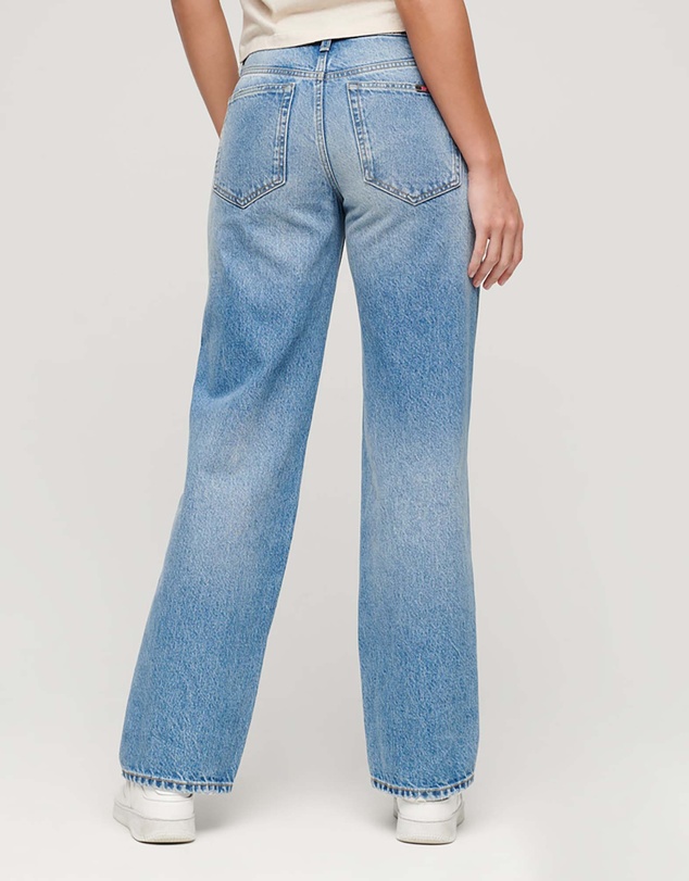 Superdry - Organic Cotton Mid Rise Wide Leg Jean