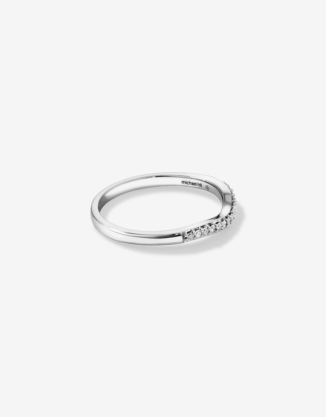 Michael Hill - Wedding Ring with 0.10 Carat TW of Diamonds in 14kt White Gold