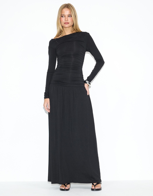 Dazie - She's All That LS Jersey Maxi Dress