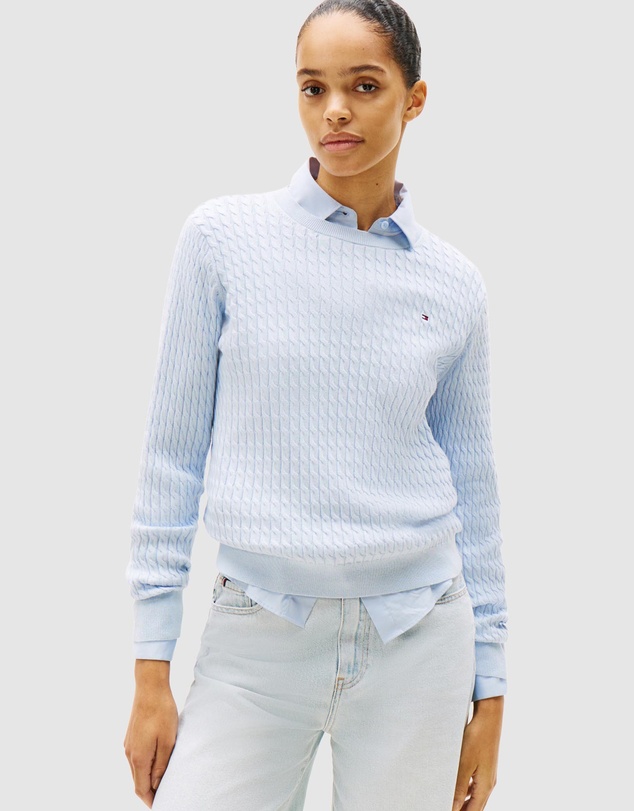 Tommy Hilfiger - Fine Cable Knit Crew Neck Jumper