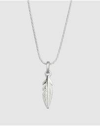 Kuzzoi - ICONIC EXCLUSIVE - Necklace with Feather Pendant in 925 Sterling Silver